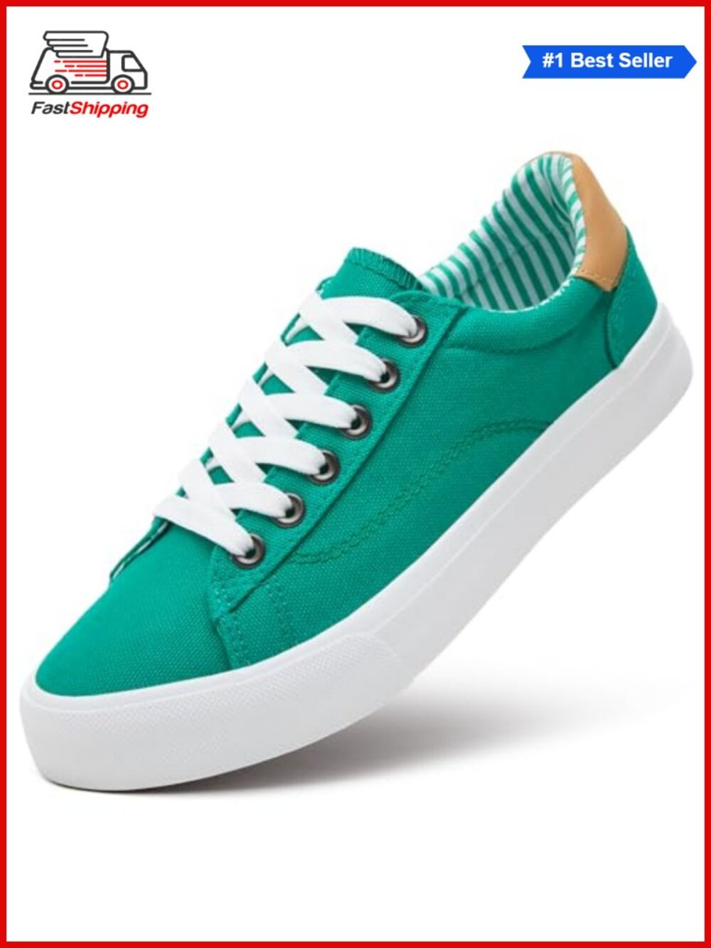 ✨ Women's Low Top Canvas Sneakers Lace Up Comfortable Tennis Shoes for Walking